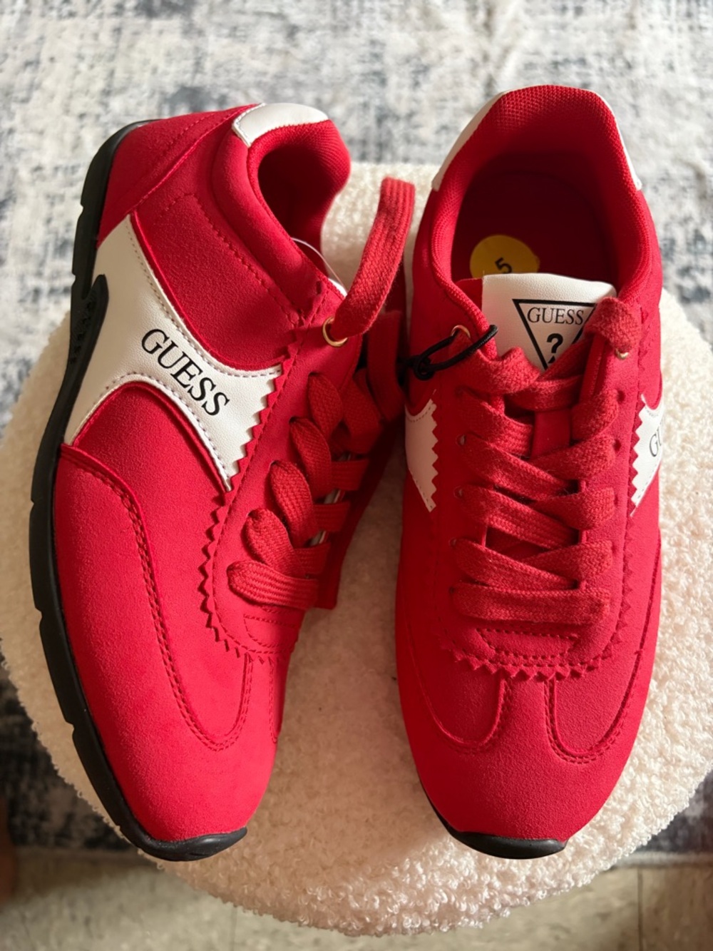 Guess Red and White Athletic Sneakers